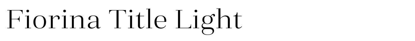 Fiorina Title Light
